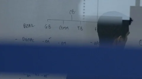 The person writes on the board 動画素材 126976944