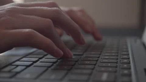 Person Writes Message to Social Network. Computer Programmer Typing Code Vi.. Stock Footage 327928329