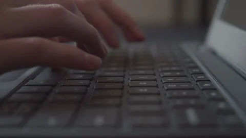 Person Writes Message to Social Network. Computer Programmer Typing Code Vi.. Stock Footage 328468195