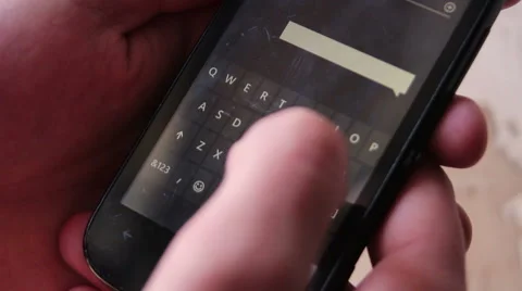Person writes sms on your mobile phone Stock Footage 60120190