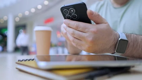 Person is writing on a green tablet Stock Footage 310620066