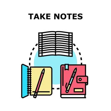 Person writing important notes in organizers, planners and notebooks 스톡 일러스트