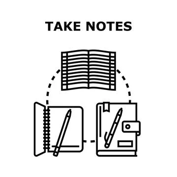 Person writing important notes in organizers, planners and notebooks 库存插图