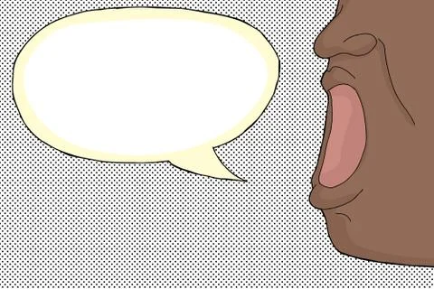 Person yelling Stock Illustration