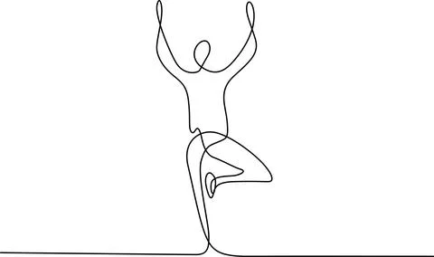 Person in yoga pose Vector Ilustración de archivo
