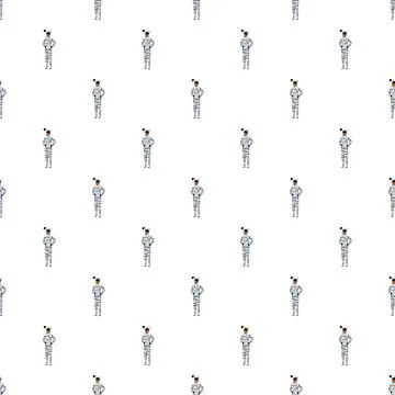 Person in zebra costume repeating pattern background Illustrazione stock