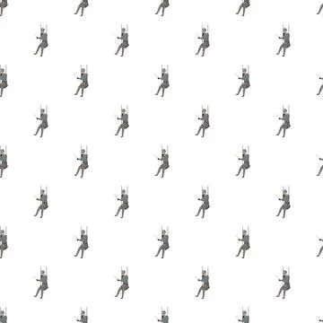 Person on zipline pattern demonstrating extreme sport fun 스톡 일러스트