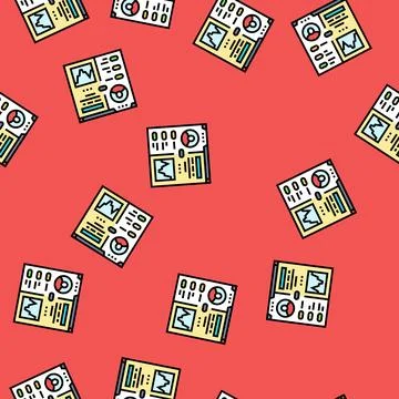 Persona ux ui design vector seamless pattern 스톡 일러스트