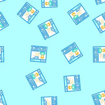 Persona ux ui design vector seamless pattern イラスト素材