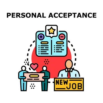 Personal acceptance concept creating professional career opportunities in b.. Stock Illustration