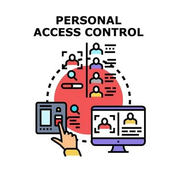 Personal access control system administering user identification Stock Illustration