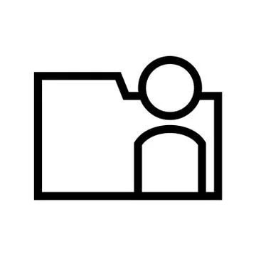 Personal Account Folder Icon Flat Stock Illustration