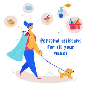 Personal assistant for all your needs Stock Illustration