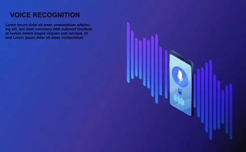 Personal assistant and voice recognition concept Illustrazione stock