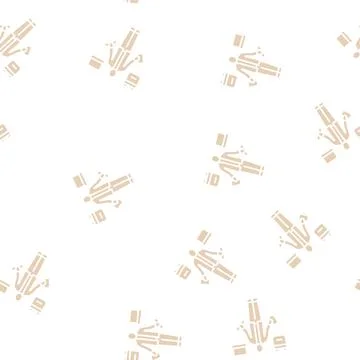 Personal assistant glyph seamless pattern 库存插图