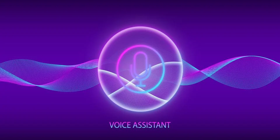 Personal assistant. HUD. Artificial intelligence concept. Voice recognition. 스톡 일러스트