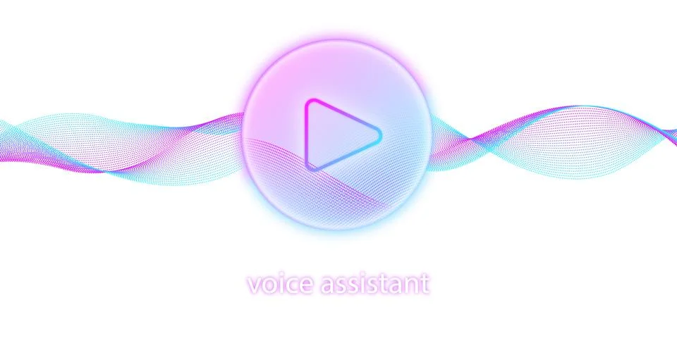 Personal assistant. Voice recognition. Artificial intelligence concept. Sound 스톡 일러스트