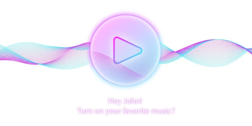 Personal assistant. Voice recognition. Artificial intelligence concept. Sound 스톡 일러스트