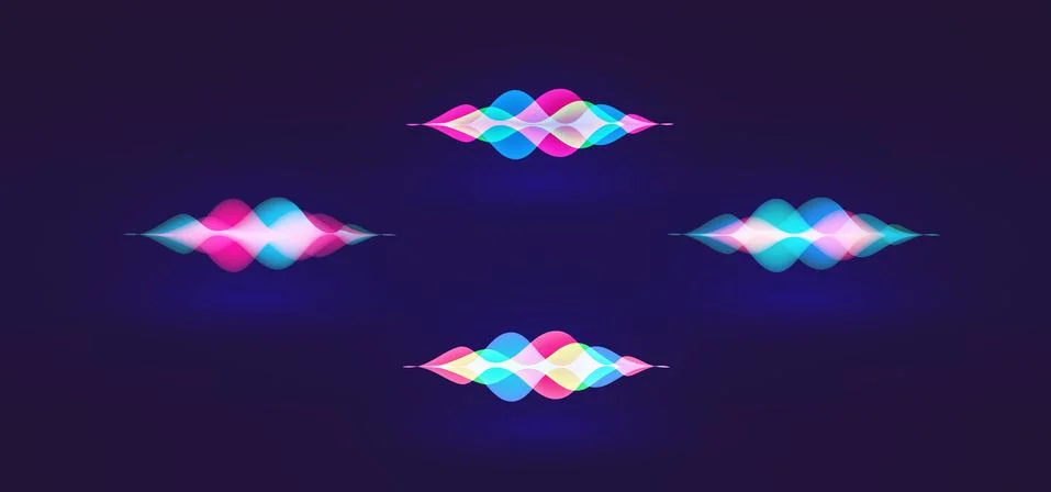 Personal assistant voice recognition concept. Artificial intelligence technol Stock Illustration