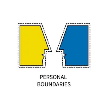 Personal boundaries icon Stock Illustration
