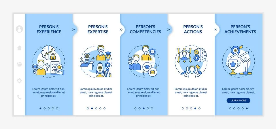 Personal brand components onboarding vector template 库存插图