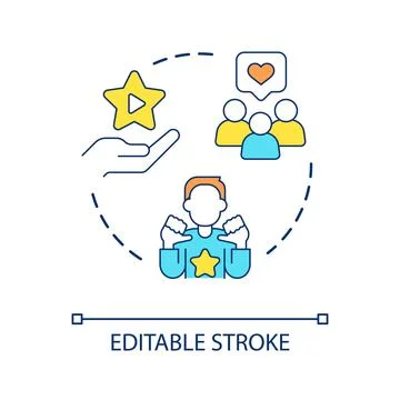 Personal brand development concept icon 스톡 일러스트
