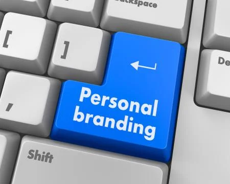 Personal branding on button Stock Illustration