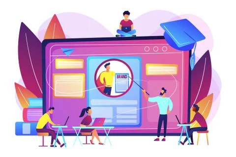 Personal branding course concept vector illustration Stockillustratie