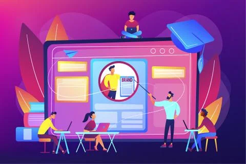 Personal branding course concept vector illustration Stockillustratie