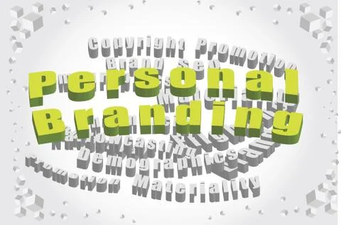 Personal branding word cloud Stock Illustration