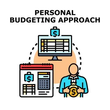 Personal budgeting approach vector concept illustration Stockillustratie