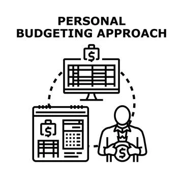 Personal budgeting approach vector concept illustration イラスト素材