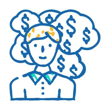 Personal business ethics icon doodle illustration Illustrazione stock