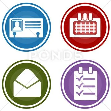 Personal business organizer set Stock Illustration