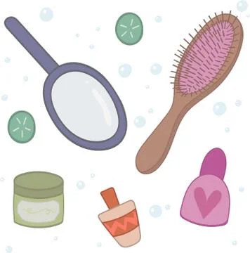 Personal care items vector illustration Stock Illustration