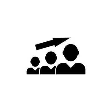 Personal Career Growth, Developer Progress. Flat Vector Icon illustration. Si イラスト素材