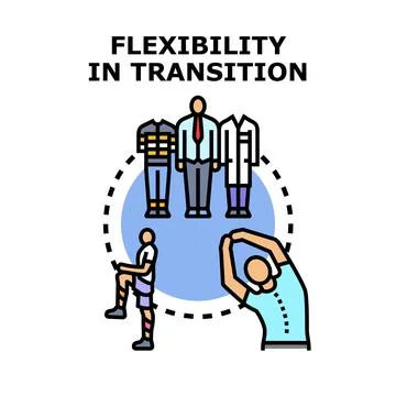 Personal changing career path, adapting job flexibility Illustration
