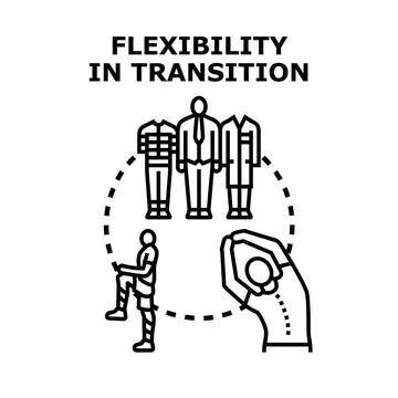 Personal changing career path, adapting job flexibility Stock Illustration