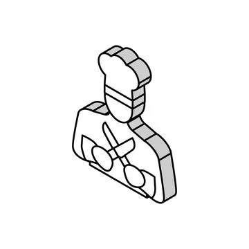 Personal chef isometric icon vector illustration Stock Illustration