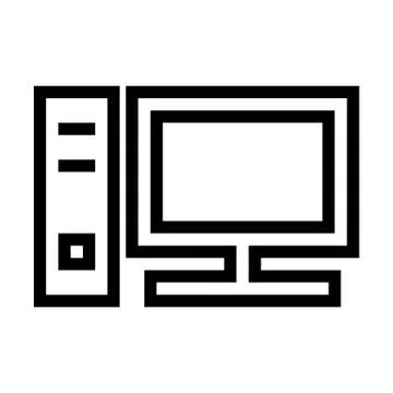 Personal Computer Desktop Icon  Stock Illustration
