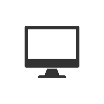 Personal computer in flat style. Desktop pc vector illustration on isolated b 스톡 일러스트