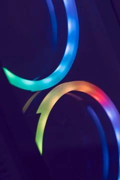 Personal computer hardware lights Stock Photos