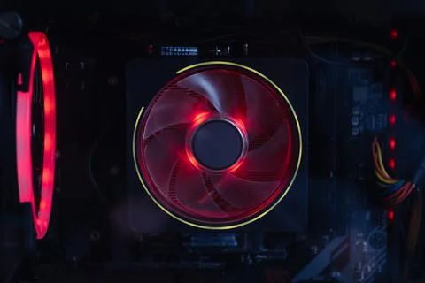 Personal computer hardware lights Stock Photos