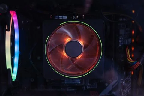 Personal computer hardware lights Stock Photos