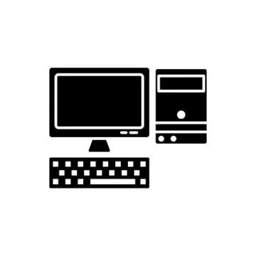 Personal computer, icon set. Design vector illustration Stock-Illustration
