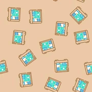 Personal computer industry 3 vector seamless pattern イラスト素材