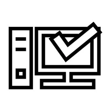 Personal Computer Information Icon Stock Illustration