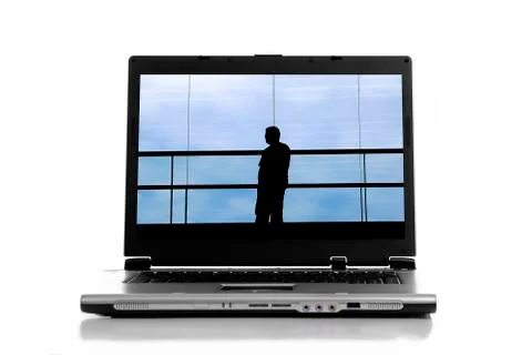 Personal computer isolated on white background Stock Photos