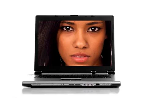 Personal computer isolated on white background Stock Photos