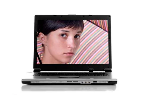 Personal computer isolated on white background Foto stock